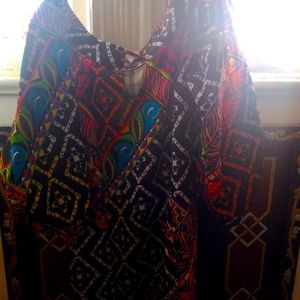 Floor length off shoulder dress